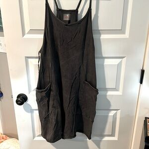 Free People Movement Dark Grey Short Onesie with Pockets Size L